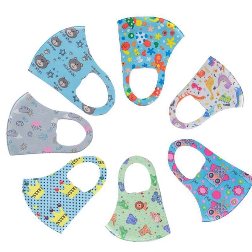 Child Designer Active Protective Masks Boys Girls Cartoon Mouth Face Masks Kids Anti-Dust Breathable Earloop Washable Reusable Cotton Mask