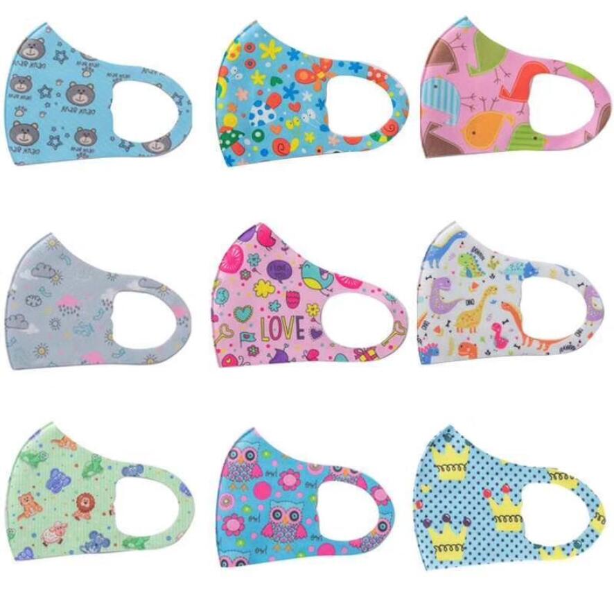 Cartoon 3D Face Mask for Kids Mouth Cover PM2.5 Anti-dust Mouth Mask Respirator Dustproof Anti-bacterial Washable Reusable Sponge Face Masks