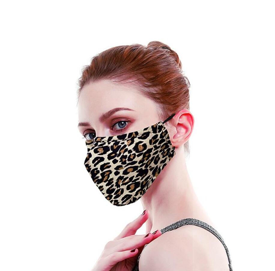 3D Leopard Print Cartoon Cotton Face Mask Mouth Black Anti-Dust Anti Pollution Respirator Mask Fashion Camouflage Animal Face Mouth Masks