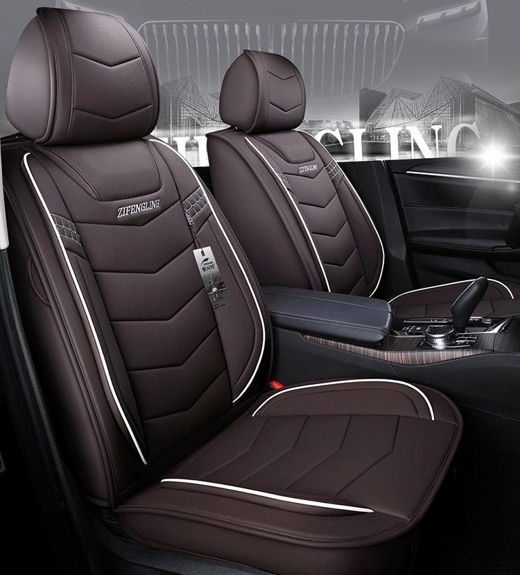 Universal Fit Car Interior Accessories Seat Covers For Sedan PU Leather Adjuatable Five Seats Full Surround Design Seat Cover For SUV ZFLM06
