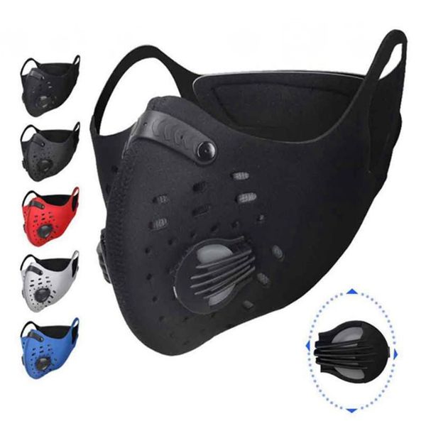 PM2.5 Anti-pollution Running Masks Sport Training Mask Adjustable Cycling Face Mask Activated Carbon Washable Mask YYA112
