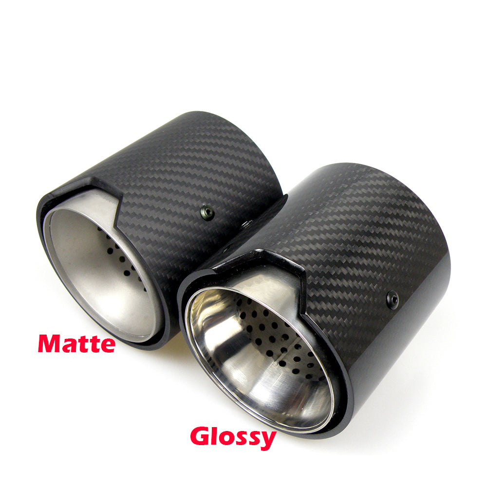 1PCS Real Carbon Fiber Exhaust Pipe Muffler tip For BMW M Performance 235i 240i 335i car accessories