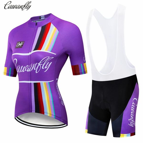 Cycling Jersey Sets IRONANT Women&#039;s Couple Short Sleeve Summer Clothing Bike Clothes 2021 Pro Team Purple