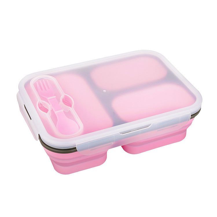 Silicone Lunch Box Food Storage Containers with Lids Collapsible Meal Prep Lunch Microwave, Freezer and Dishwasher Safe 122254