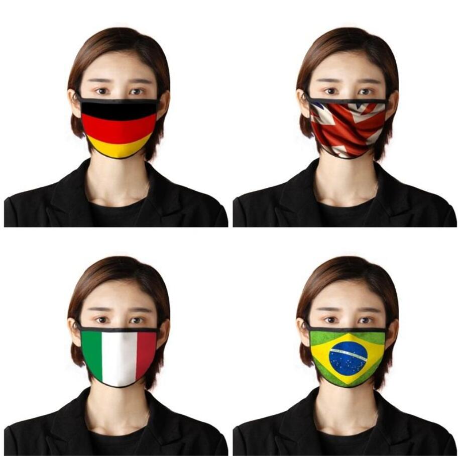 Free Adult Face Mask Reusable Flag Print Designer Dustproof Mask Ultraviolet-proof Washable Running Riding Bike Mask