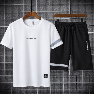 Mens Sport Suits Summer Casual Sets Mens Designer Two-pieces Youth Fashion Sports Clothing 2020 New Solid Color Short Sleeve + Shorts