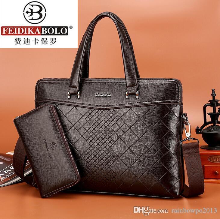 Factory wholesale men bag Embossed Leather Laptop Bags Fashion Leisure multifunctional leathers briefcase exquisite diamond handbag business