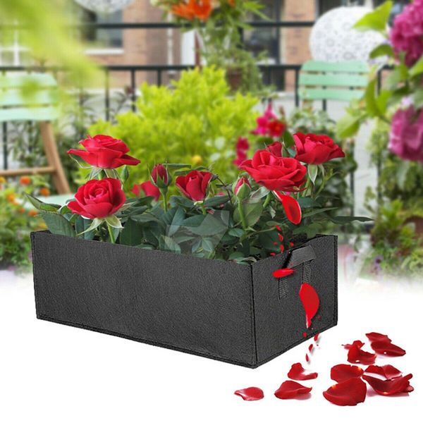 Colorful Fabric Raised Garden Bed Square Garden Flower Grow Bag Vegetable Planting Bag Planter Pot with Handles for Plants Flower