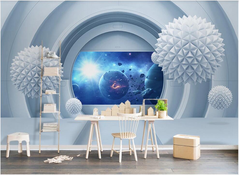 3d wallpaper custom photo 3d stereo ball space station universe starry sky TV background wall home decor wall paper for walls 3 d