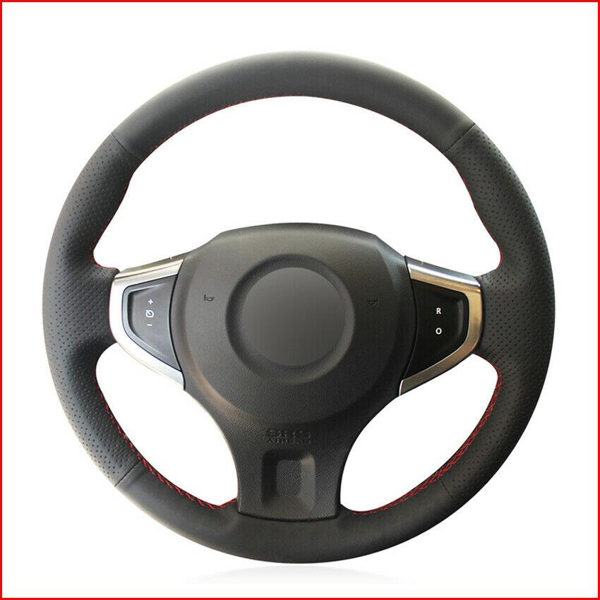 Custom Made DIY Anti Slip Black Leather Car Steering Wheel Cover for Renault Koleos 08-16 Renault Samsung