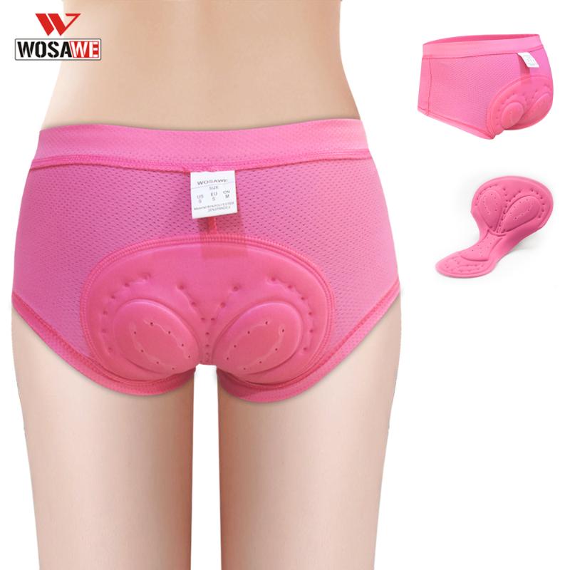 WOSAWE Women Cycling Shorts 5D GEL Padded Mountain bike shorts Cycling Breathable Underwear Pink MTB Tattoos spodenki