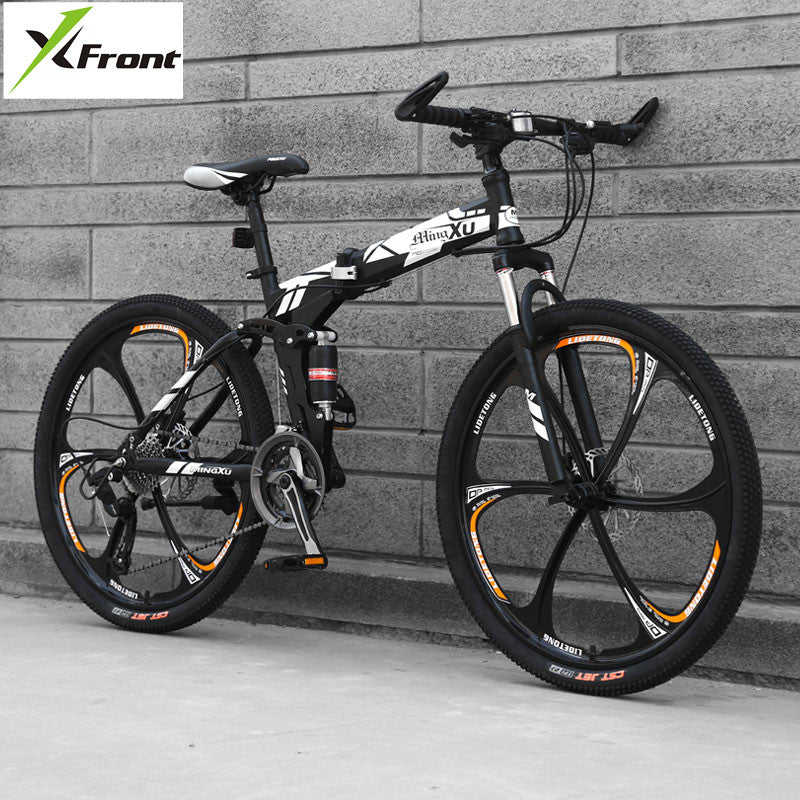 Bikes Carbon Steel Frame Mountain Bike 27 Speed 24-26 Inch Wheel Folding Bicycle Soft Tail Outdoor Sports Downhill MTB Bicicleta