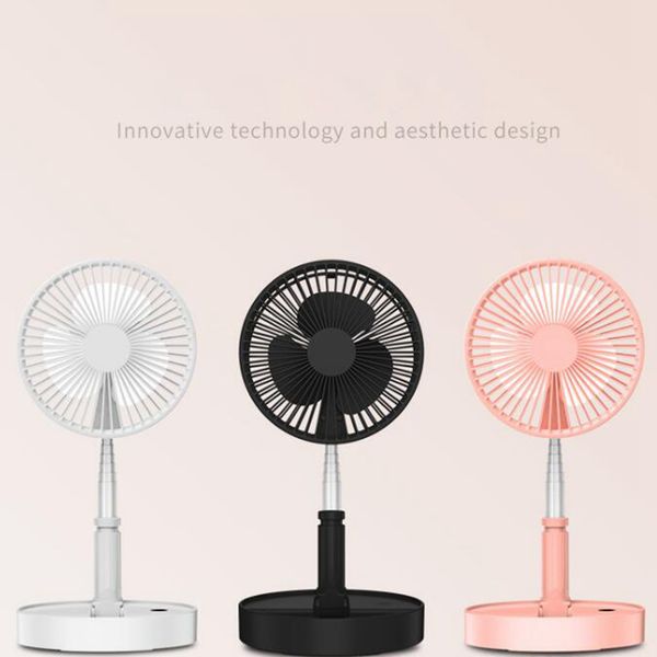 Portable USB Fans Telescopic Foldable Mini Fan Electric LED Fan Cooler USB Rechargeable Desk Fans Sea Shipping LJJO8057