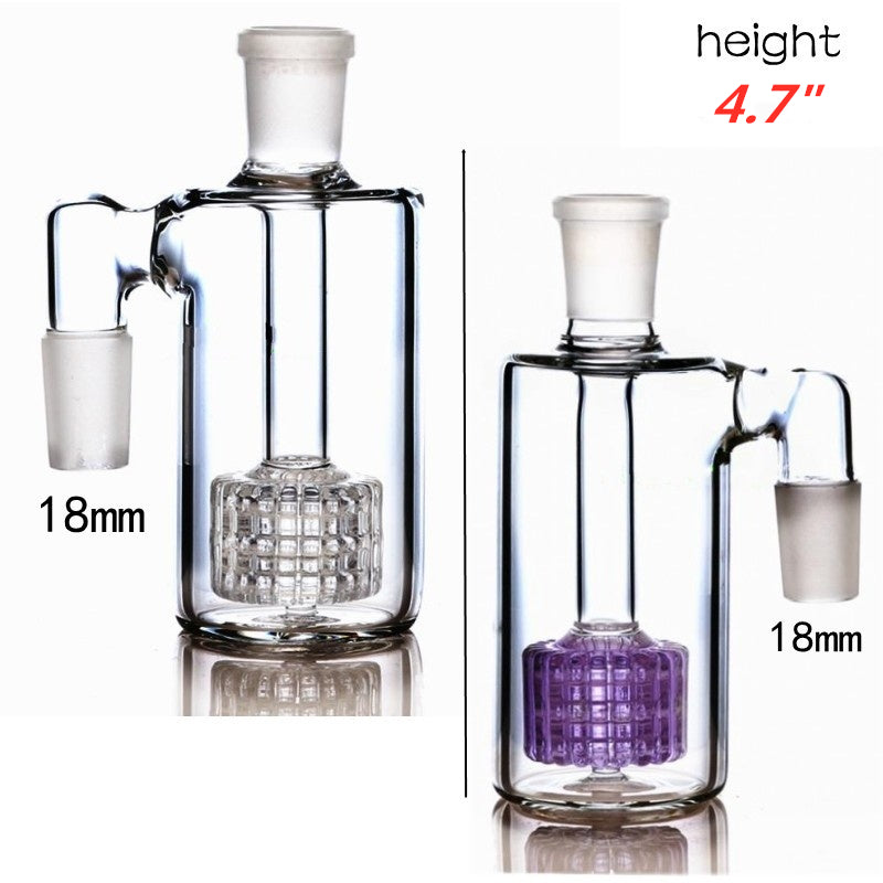 4.7 Inch Glass Bong Ash Catchers 18mm Thick Pyrex Glass Bubbler Ash Catcher 45 90 Degree Glass Ashcatcher Water Pipes