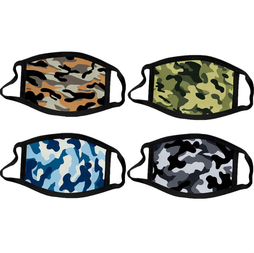 Europe and America 3D Camouflage mask printed Dust mask sun and haze proof Washable Cycling Sports Outdoor Face Masks