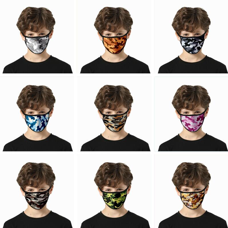 3D Printed Leopard Camouflage Face Masks Anti-dust Wind Mouth Mask Washable Breathable Outdoor Cyling Bicycle Protective Mask Party Masks