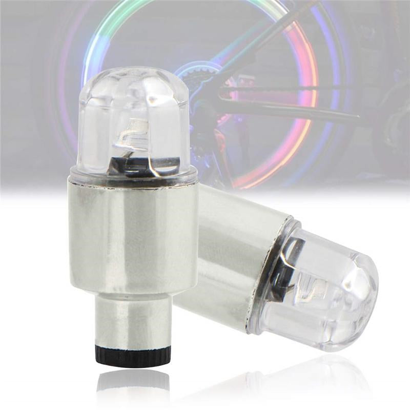 Flash Tyre Wheel Cap LED Light Gas Nozzle Lamp Neon Wheel Tyre Tire Valve Flashlight great for Bike Bicycle Motorcycle
