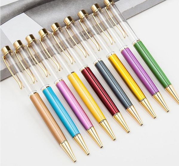 DHL Blank Bling Bling 2-in-1 Slim Crystal Diamond Ballpoint Pens glitter Stylus Touch Pen DIY pens 13 color SN2601