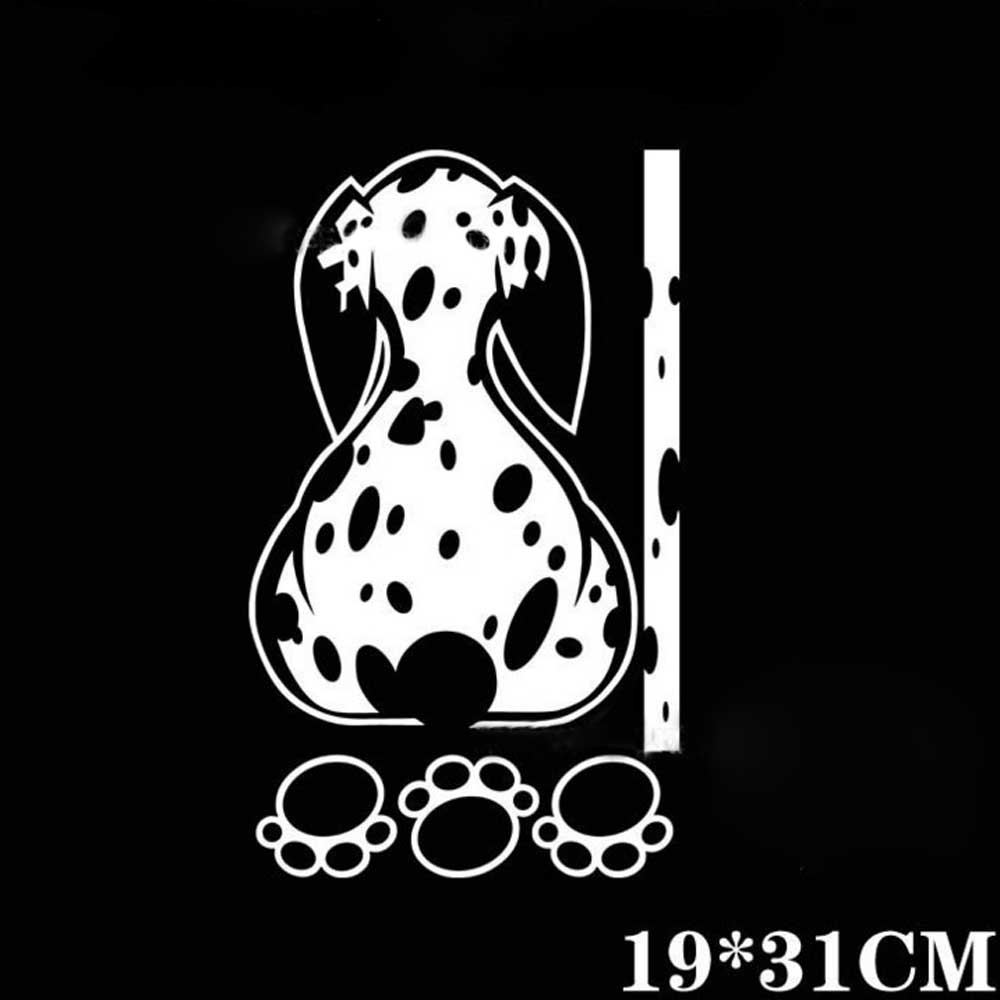 CAR Spotted Dog Car Stickers Rear Windshield Wiper Reflective Stickers Animal Car Stickers Modified