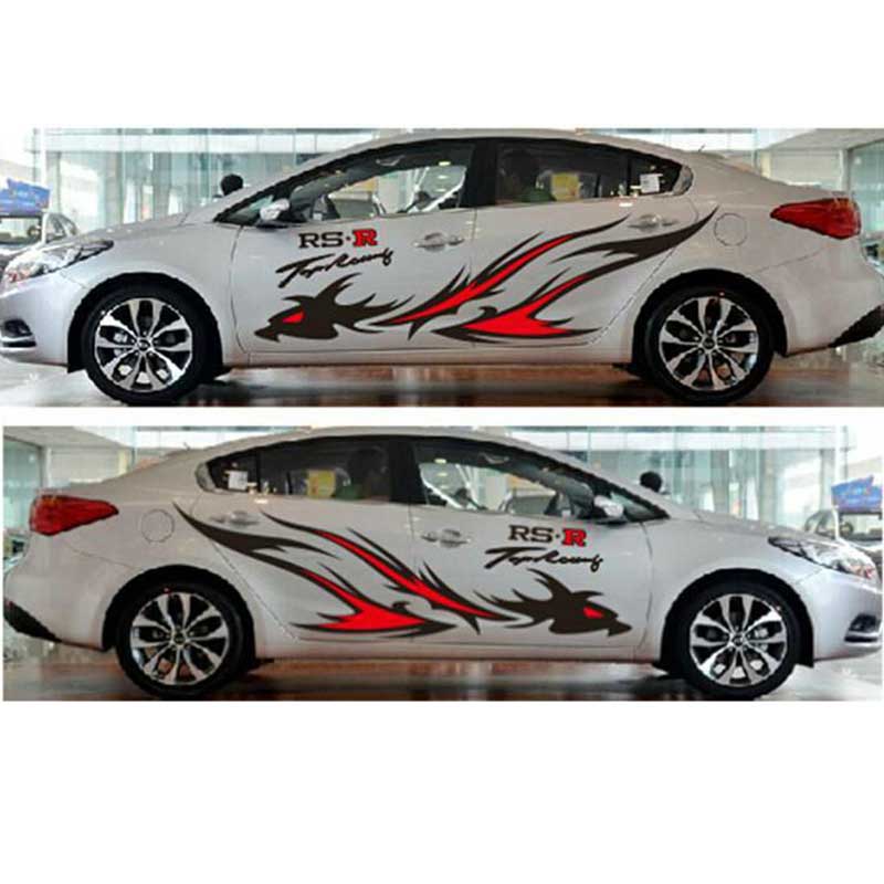 NEW Dragon Car Waist Sticker whole Decals For Toyota Honda Chevrolet Hippocampus