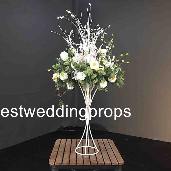 Wholesale new arrival Gold Mermaid Trumpet Wedding Centerpiece Table Vase for Long Stem Flower Holder best0599