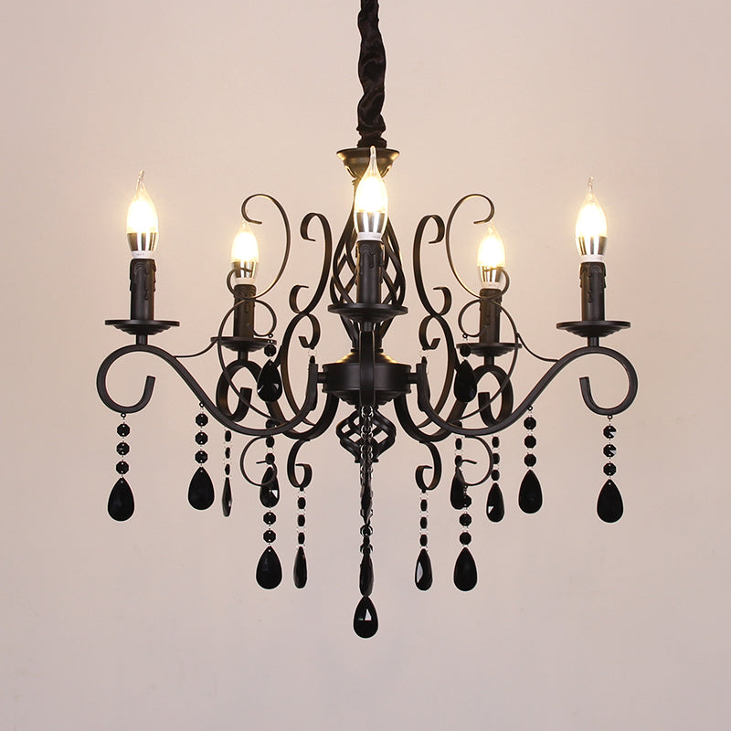 American Chandelier Lighting Simple Bedroom Living Room lights Candle crystal Pendant Lights Clothing Store Staircase Hanging Lamps