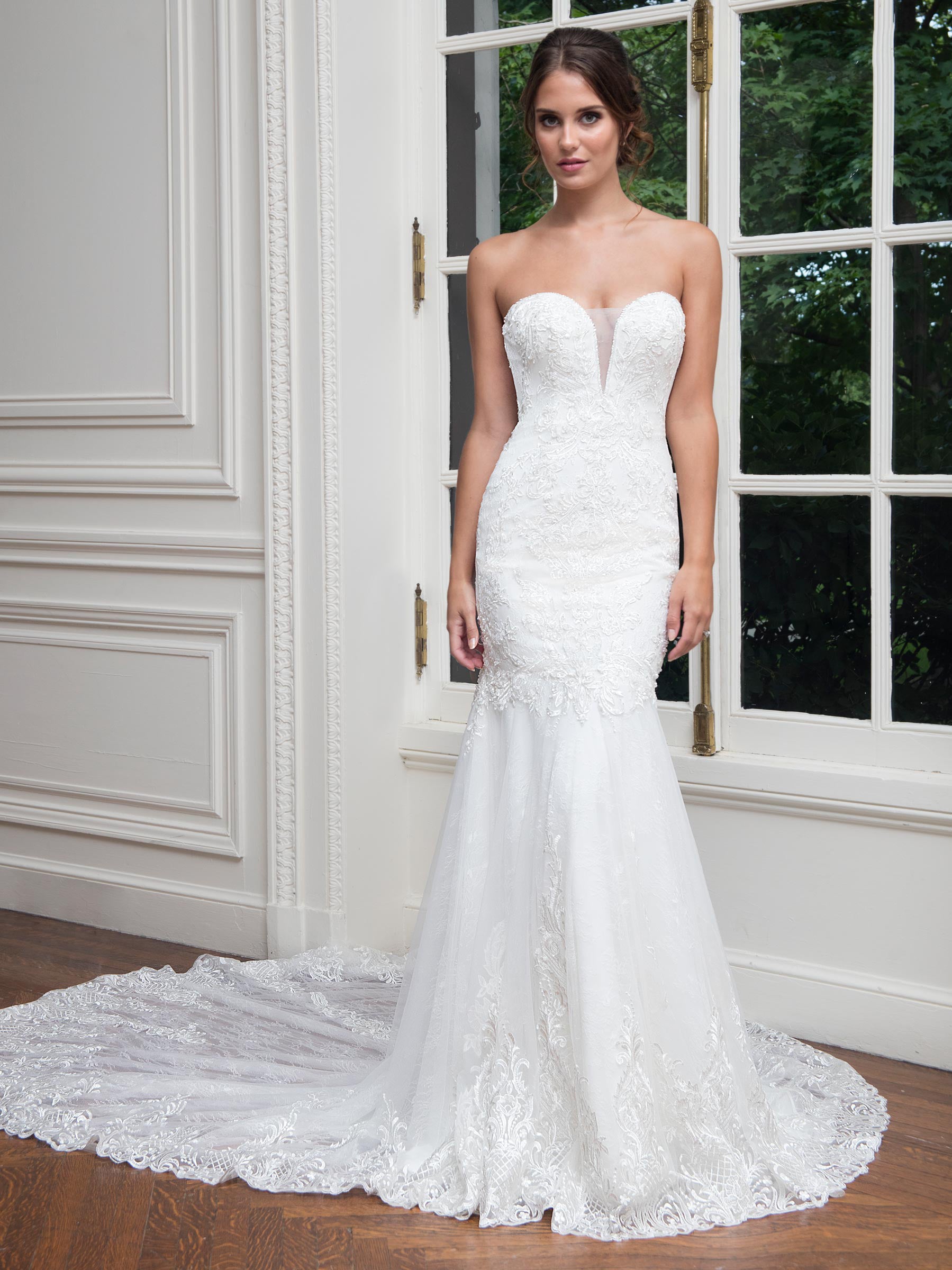 Noble White Ivory Sweetheart Applique Beads Mermaid Wedding Dresses Bridal Pageant Dresses Wedding Attire Dresses Custom Size 2-18 KF1219233