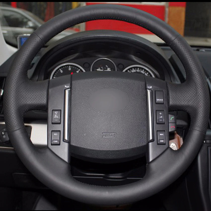 Black Synthetic Leather Car Steering Wheel Cover for Land Rover Freelander 2 2007-2012