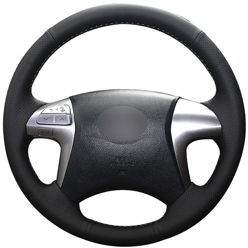 Black Synthetic Leather Car Steering Wheel Cover for Toyota Fortuner Hilux 2012-2015