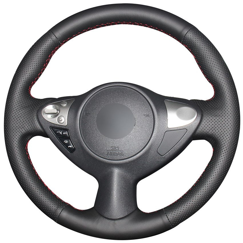 Black Synthetic Leather Car Steering Wheel Cover for Infiniti FX FX35 FX37 FX50 Nissan Juke Maxima 2009-2014 Sentra 2016 2017