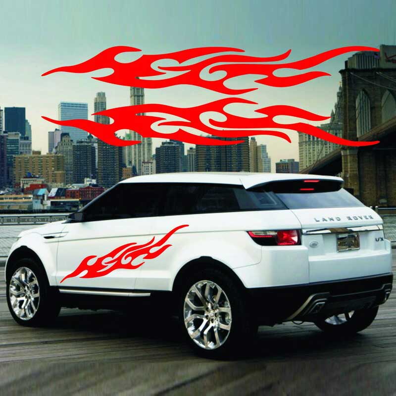 Car Scratches Body Stickers Flames Full Pull Decorative Scratch Decals