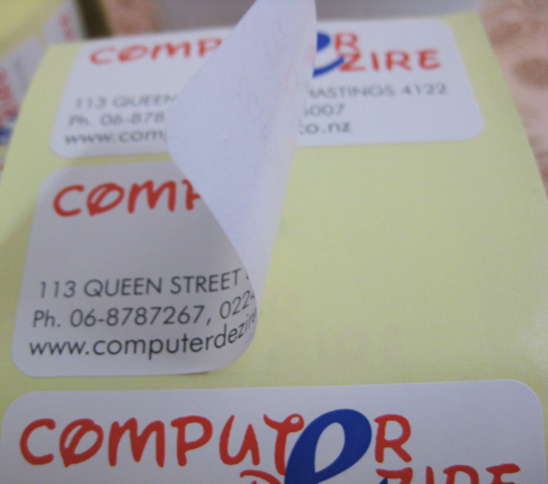 Custom order label sticker Full color printing on gloss paper with your logo CU06