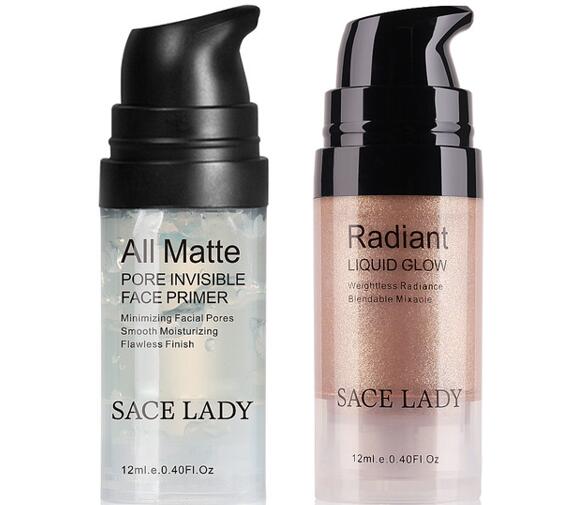 Face Makeup Set Highlighter Cream Matte Foundation Primer Illuminator Liquid Glow Make Up Kit Shimmer Base Cosmetic