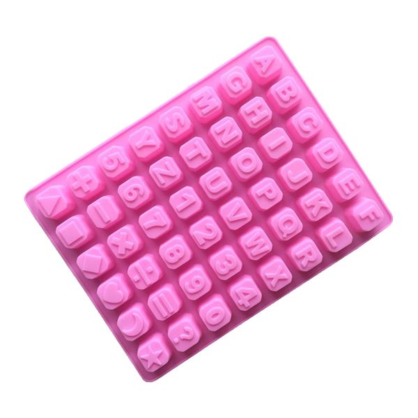 48 Cavity Silicone Alphabet Letter Number Math Sign Chocolate Candy Ice Cube Tray Mold Cake Decoration Bakeware Mould