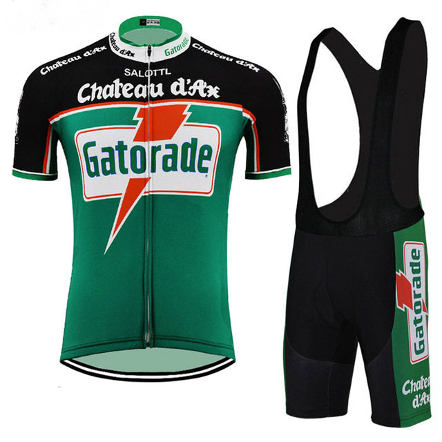 Chateau d&#039;ax Gatorade Mens Team Cycling Jersey Set Ropa Ciclismo MTB Bike Clothing Bicycle Clothes 2025 Cycling Uniform
