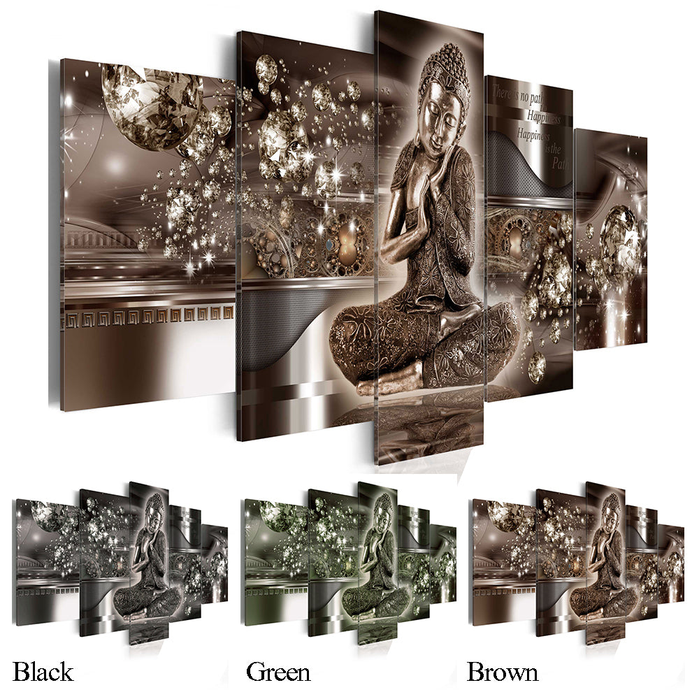 5 Piece NO Frame Canvas Photo Prints Diamond Buddha Posters & Prints Wall Art Home Decor Canvas Paintings Wall Decorations Home Office Artwo