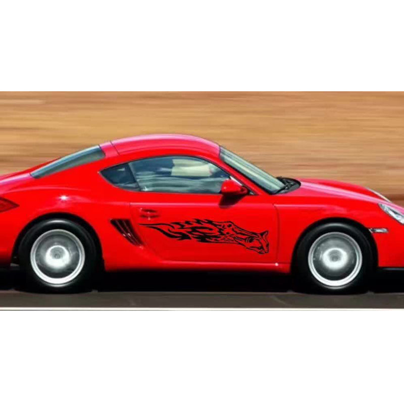 Universal Flying Tiger Flame Body Stickers Decals Personalized Decorative Cover