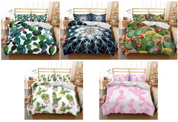 Cactus Pattern Series 3D Bedding Set Print Duvet Cover Set Lifelike Bed Sheet,Twin,Full,Queen,King