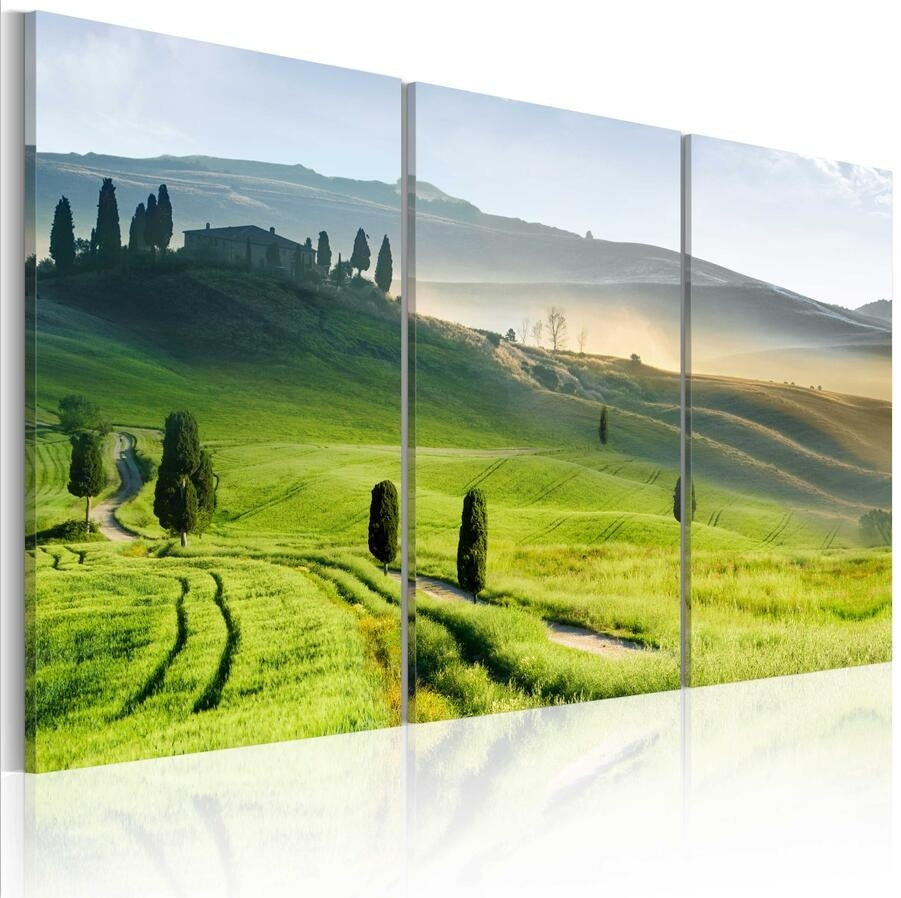 ( No Frame ) Canvas Print Modern Abstract Green Hills Poster Home Wall Decor Painting Canvas Printing Art HD Print Painting