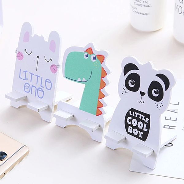 Custom Personalized cartoon phone stand Creative Wooden Mobile Phone Fashion Holder Stand Mobile Phone finger Holder Desk Stand