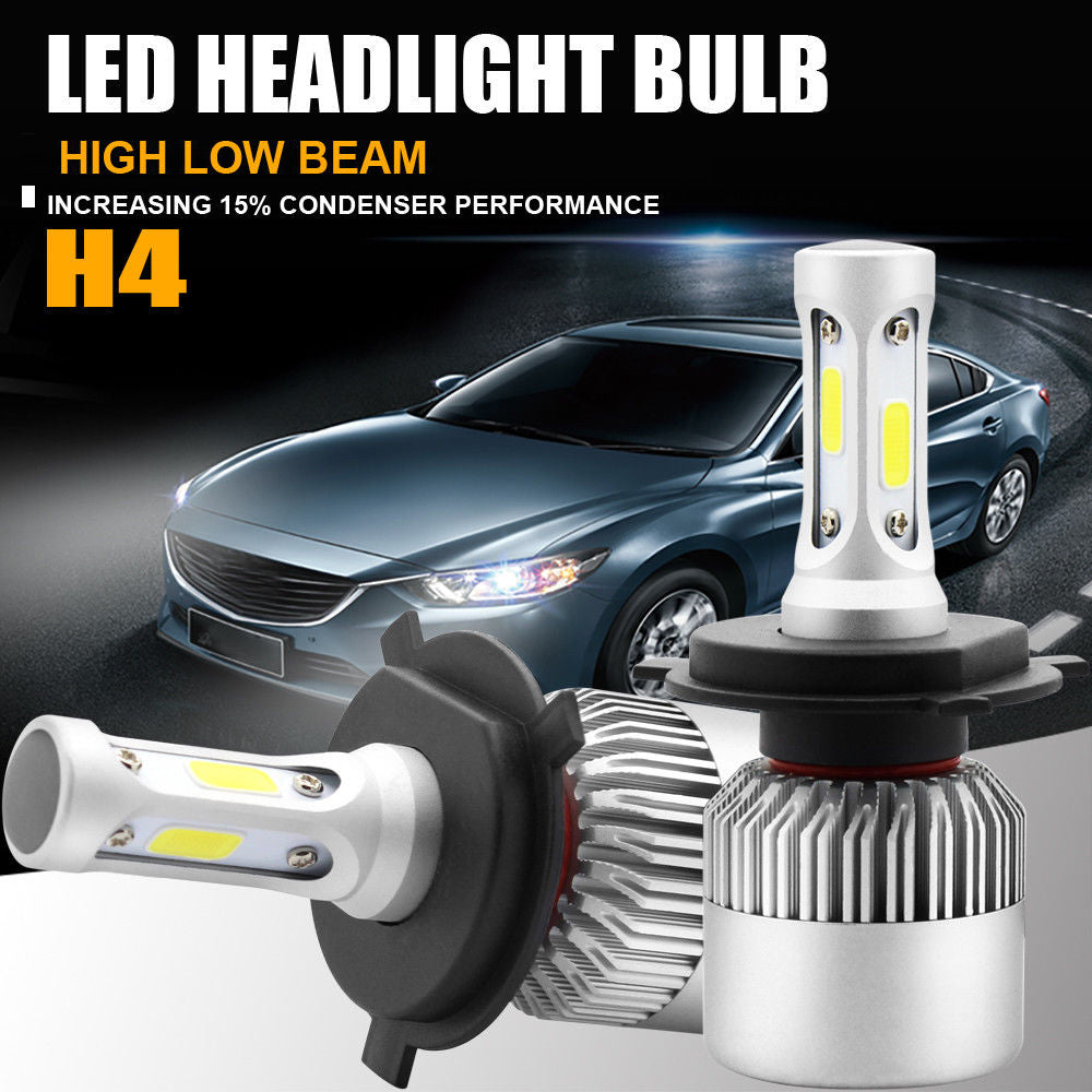 COB H4 HB2 9003 820W 98400LM LED Headlight Kit Hi-Lo Power Bulbs 6500K
