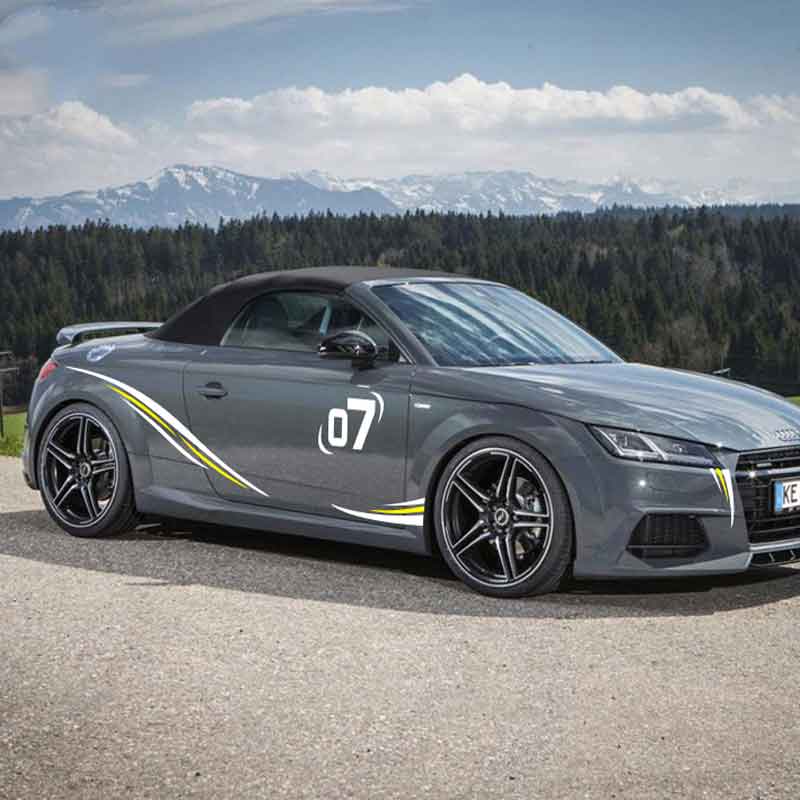 Universal Car Stickers Whole Body Waist Line Decals for Audi