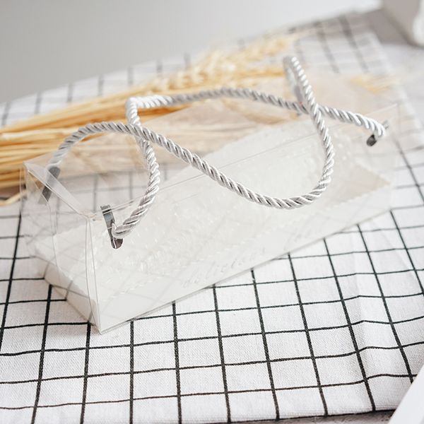 100pcs-lot 18cm*6.5cm*6.5cm clear transparent packing box Baked cookie Birthday Gift cake box LX1171