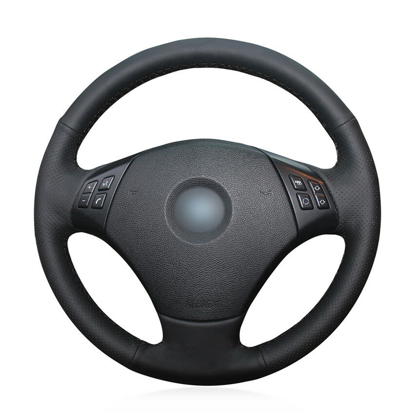 Black Artificial Leather Car Steering Wheel Cover for BMW E90 320 318i 320i 325i