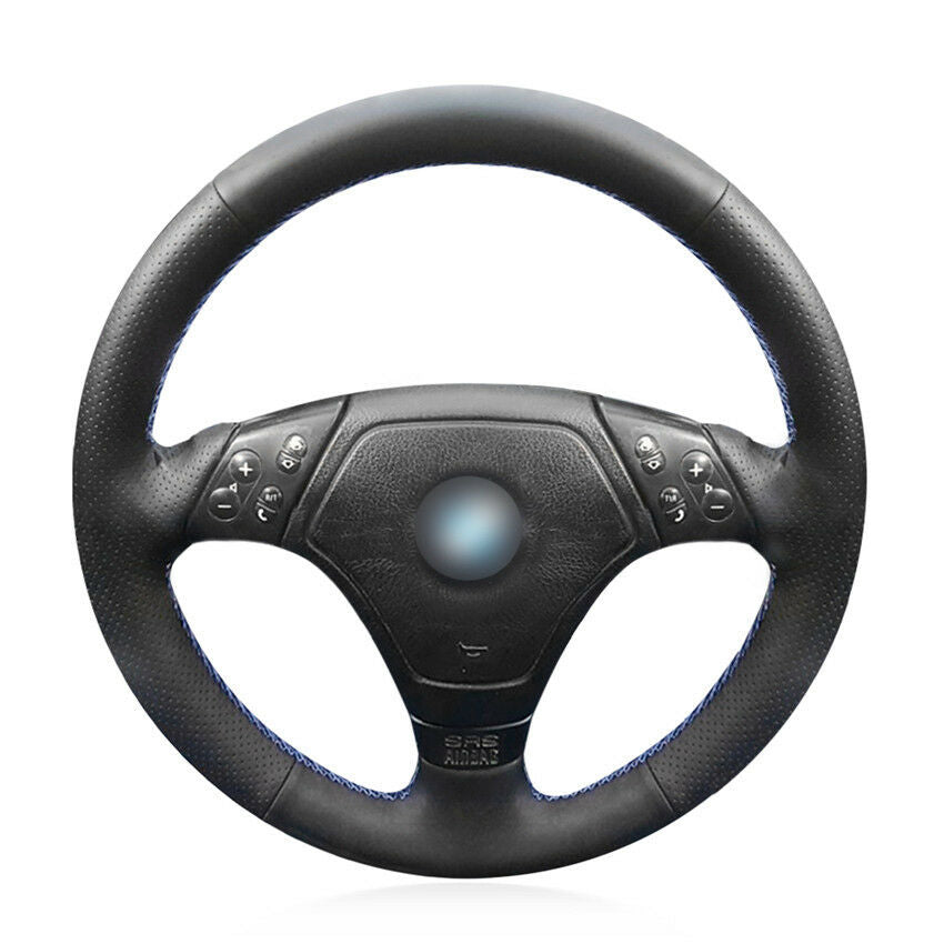 Black Artificial Leather Car Steering Wheel Cover for BMW E36 E46 E39