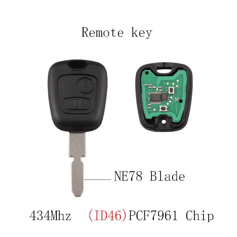 Car Remote key Transponder Chip PCF7961 For Peugeot 406 407 408 607 NE78 Blade Original