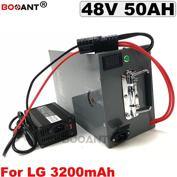 48V 50AH Electric bike lithium battery for LG 18650 13S 48V E-bike battery for Bafang BBSHD 2000W 3000W Motor with a metal box