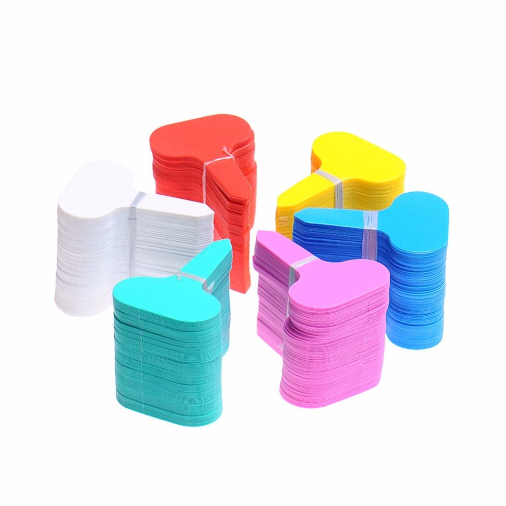 100Pcs Plastic T-type Garden Tags Ornaments Plant Flower Label Nursery Thick Tag Markers For Plants Garden Decoration