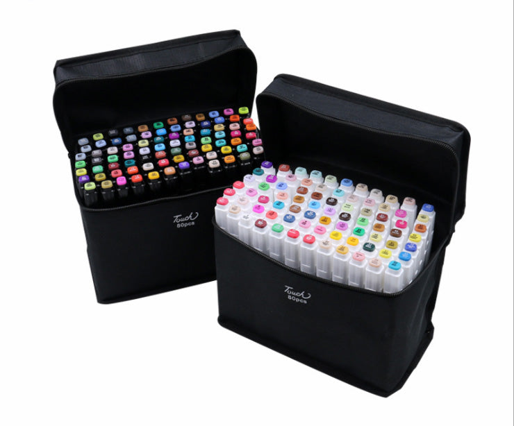 Hot TouchFIVE 80 Color Dual Headed Art Markers Set Artist Sketch Oily Alcohol based markers For Animation Manga luxury pen school supplies