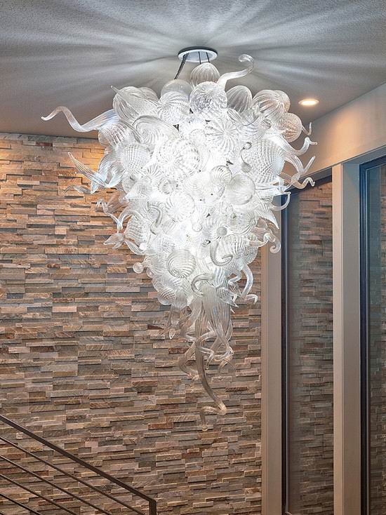 Home Decoration Bubble Pendant Lamps LED Bulbs Modern Crystal Chandeliers Light Style Hand Blown Glass Chandelier